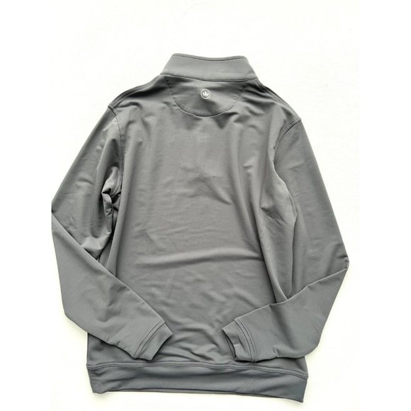Peter Millar Perth Half-Zip Loop Terry Sweatshirt in Iron - Picture 4 of 4